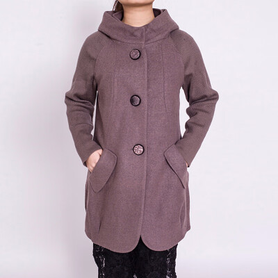 

Women Long Sleeve Overcoat Hooded Trench Coat Autumn Winter Warm Formal Outwear