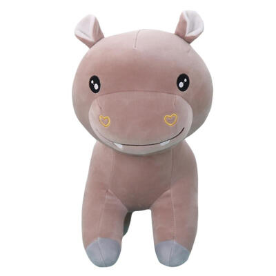 

Cute Hippo Plush Toys Cotton Stuffed Soft Animal Cartoon Pillow Cushion