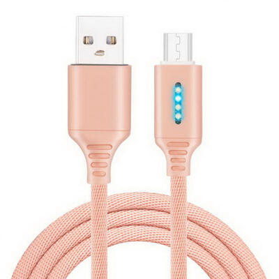 

Universal 1m USB To Micro USB 24A Auto Power-Off Charging Cable For Android Phones