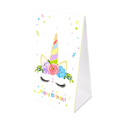 

10 Pack Unicorn Party Bags Premium Quality Kraft Paper Sweet Bag Event Children Loot Kids Birthday