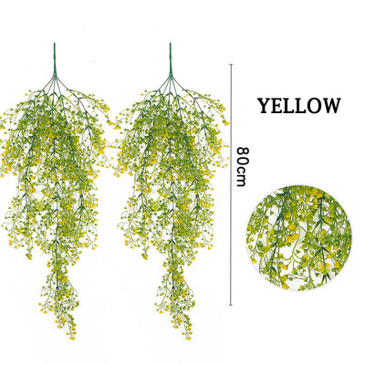 

Toponeto Artificial Fake Silk Flower Vine Hanging Garland Plant Home Garden Wedding Decor