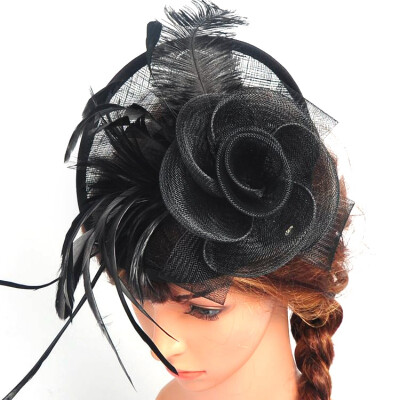 

Women Chic Fascinator Hat Cocktail Wedding Party Church Headpiece Headband