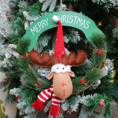 

Tailored Christmas Xmas Tree Hanging Party Tree Decor Elk Wreath Gift Door Wall