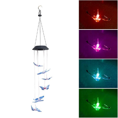 

Solar Power Wind Bell Lights Color Changing Wind Chimes Spiral Spinner Portable Wind Mobile Waterproof for Patio Yard Garden Home