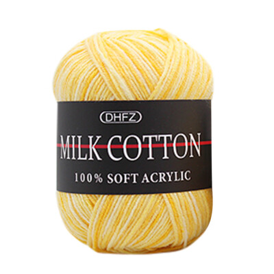 

Gobestart Colorful Hand Knitting 50g Knitting Crochet Milk Soft Baby Cotton Wool Yarn A