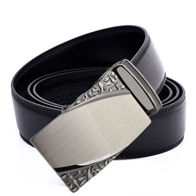 

New mens casual cow genuine leather belts strap male belt golden automatic buckle cinto masculino Business Genuine Leather Belt