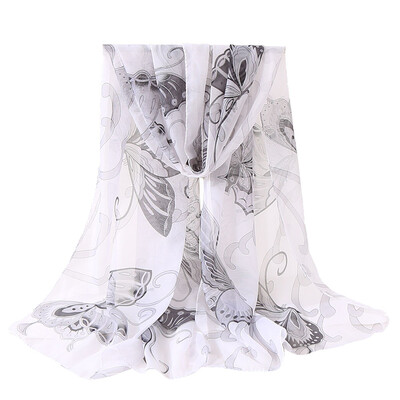 

Gobestart Fashion Women Butterflies Printing Long Soft Wrap Scarf Shawl Scarves