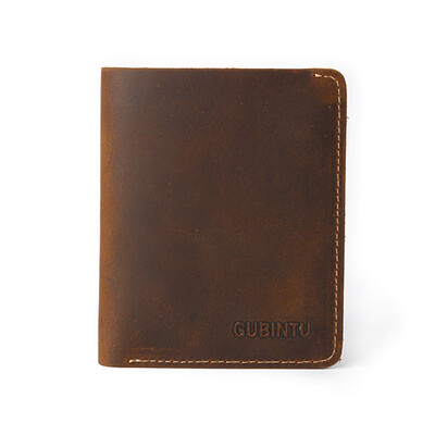 

Tailored Men Leather Bifold Cards Holder Slim Wallet Money Purse Billfold Coffee