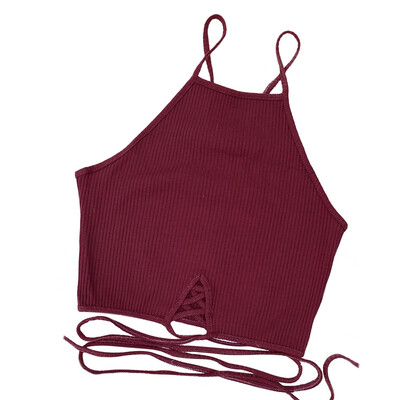 

Strappy Solid Color Tank Top