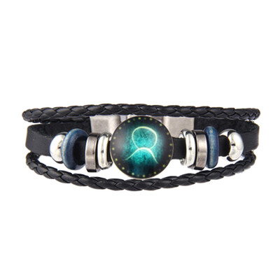 

Bracelets Gift Newest Men Bracelet Male Item Constellation Bracelet Horoscope Charm