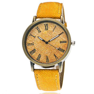 

Explosion models recommended denim Roman face bronze watch simple solid color watch direct sales