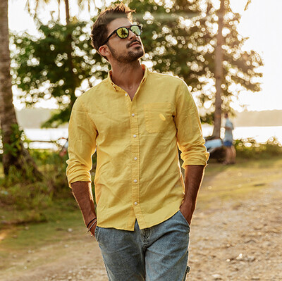 

Tailored Fashion Mens Summer Button Casual Linen&Cotton Long Sleeve Top Blouse