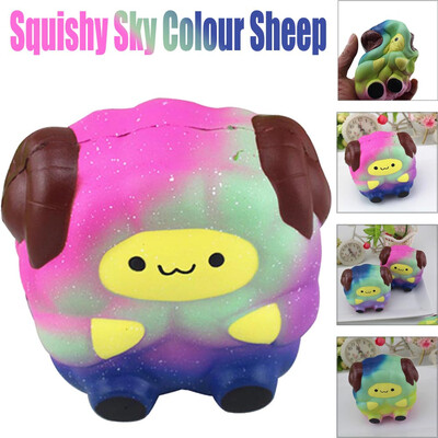 

Siaonvr Starry Sky Colour Squee Soft Sheep Cartoon Squishy Slow Rising Squeeze Toy