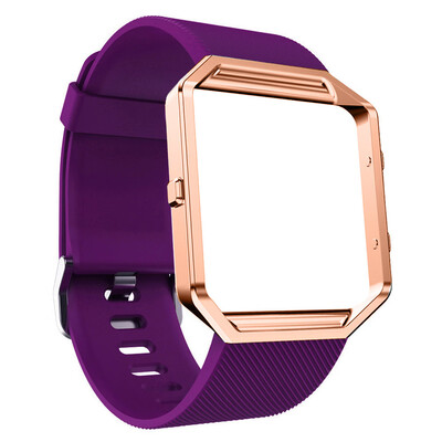 

〖Follure〗Silicon Bracelet Watch Band Wrist Strap With Metal Frame For Fitbit Blaze