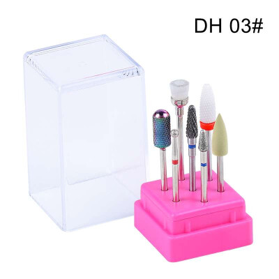 

Gobestart Nail Art Grinding Drill Bits Electric Nail Machine Diamond Bullet Bit 6PCS