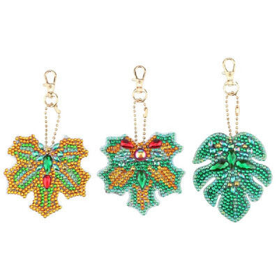 

5D DIY Diamond Painting Keychain Pendant Mandala Key Ring Full Drill Special Shape Diamond Painting Kits for Girl Handbag Shoulder