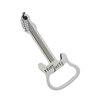 

Guitar Keyring Zinc Alloy Bottle Opener Metal Bar Wine Beer Cap Opener Keychain Gift Key Chain