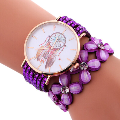 

Women\ Bracelet Watch Multi Layer Creative Pattern Round Dial Trendy Watch Accessory