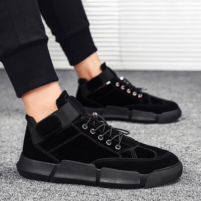 

Mens shoes net red high-top shoes Korean version of the wild mens casual low to help Martin boots tide shoes