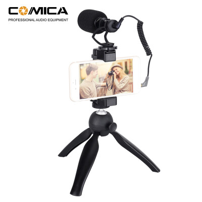 

CoMica CVM-VM10-K2 Smartphone Video Rig Kit with Cardioid Directional Shotgun Video Microphone Phone Holder Mini Tripod for iPhone