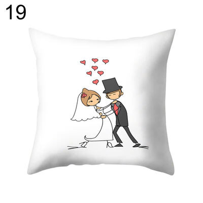 

Love Wedding Bride Groom Pillow Case Cushion Cover Sofa Car Bedroom Decoration