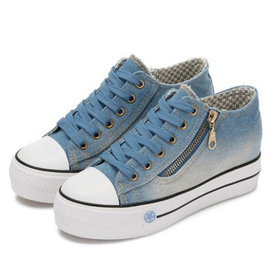 

Fashion Women Sneakers Denim Casual Shoes Female Summer Canvas Shoes Trainers Lace Up Ladies Basket femme Stars tenis feminino 3