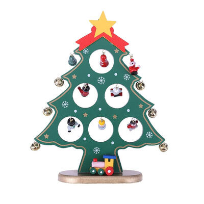 

Wooden Christmas Tree DIY Table Ornament Home Xmas Table Decor Kids Gift