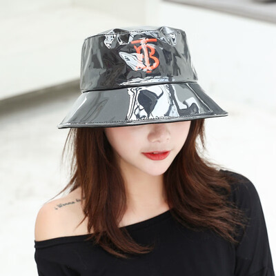 

2009 new BT letters Pu personality sunshade waterproof basin hat ladies go out for leisure fisherman hat tide