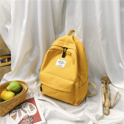 

Ins super-hot schoolbag female Korean version of high school students canvas campus simple Japanese backpack shoulder bag