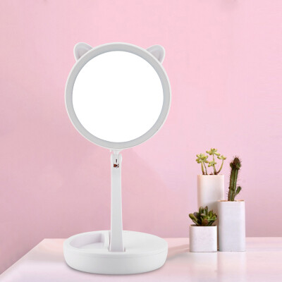 

Folding USB Makeup LED Illuminated Magnifying Round Double-sided Cosmetic MirrorMakeup Mirror LED Makeup Mirror