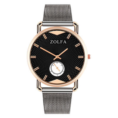 

ZOLFA Men Quartz Mesh Band Watches Fashion Pattern Big Dial Business Watch