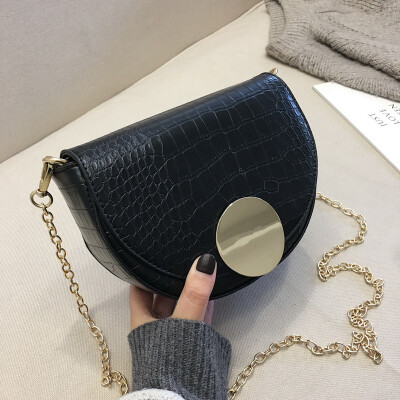 

Qiao Bani 2018 new European&American style fashion crocodile pattern saddle bag wild single shoulder diagonal trend handbags wholesale