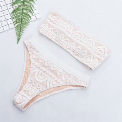 

Saidsome Women Summer Sexy Beach Lace Swimwear Beachwear Siamese Swimsuit Bikini Set