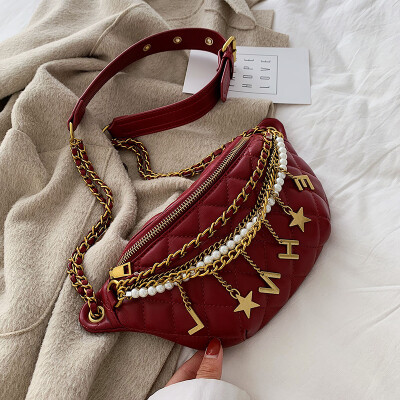 

Female bag autumn packet soft leather new mobile phone small pockets ins one shoulder slung dumplings bag wild chain chest bag