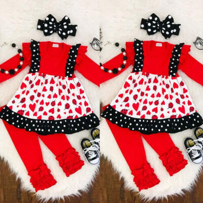 

Canis 3PCS Toddler Kid Baby Girls Animal Clothes Outfits Top PantsHeadband Set