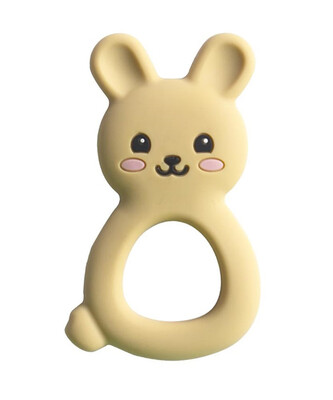 

Teething Toys Bpa Free Infant Training Bunny Ear Silicone Rabbit TeetherBaby Teething Pendant