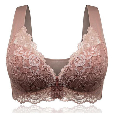 

〖Follure〗Womens Adjustable Sports Front Closure Extra-Elastic Breathable Lace Trim Bra