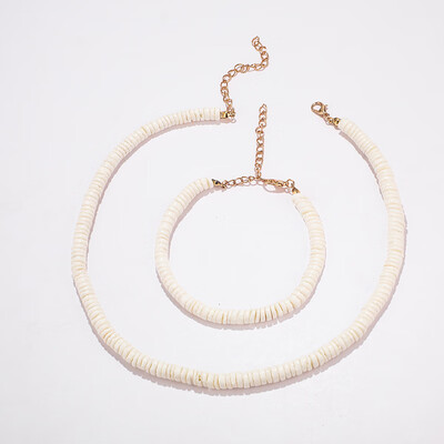 

Bohemian Hawaii Puka White Clam Shell Necklace Irregular Chips Seashell Choker Necklace Summer Beach Statement Jewelry
