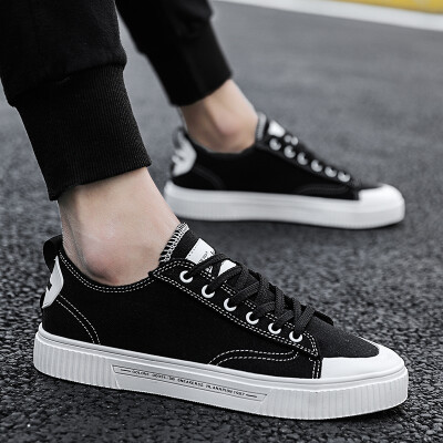 

Canvas shoes Korean version trendy Hong Kong windboard shoes mens high uppers ulzzang shoes mens trendy shoes low uppers i