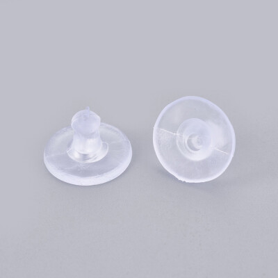 

Plastic Ear Nuts Earrings Backs Clear 10x6mm Hole 05mm