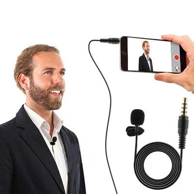 

Hot Sale Microphones Accessories New Clip On Lapel Microphone Hands Free Wired Condenser Mini Lavalier Mic 35mm