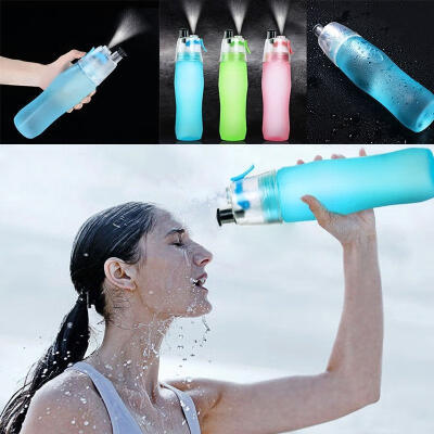 

740ml Cycling Running Water Drinking Bottle Misting Spray Healthy Sports Cup Hot