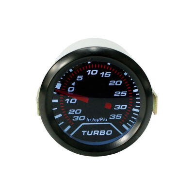 

52mm 12V White Light Car Turbo Press Gauge Meter Turbo Boost Gauge Auto Vacuum Press Meter