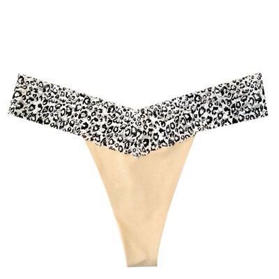 

Toponeto Women Sexy Lace Briefs Leopard Print Thongs G-string Lingerie Underwear