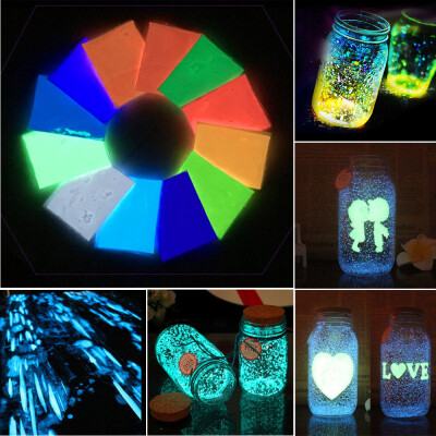 

〖Follure〗Glow In Dark Sand Colorful Fluorescent Super Luminous Glow Pigment Bright Decor