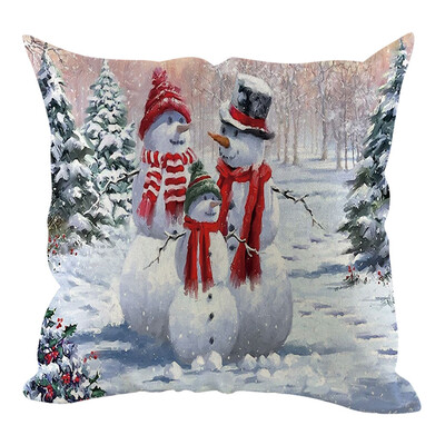 

Siaonvr Christmas Pillow Cover Pillowcases Decorative Sofa Cushion Cover Home Decoration
