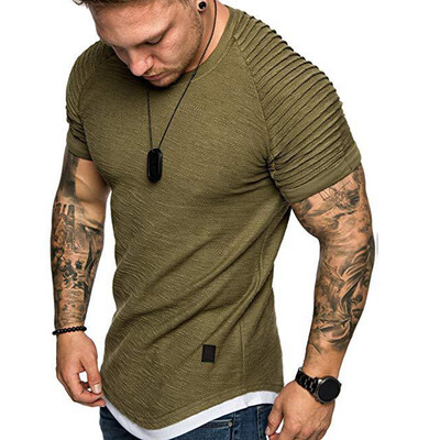 

Fashion Men Short Sleeve Tee Casual Hooded Hoodie Summer T-Shirt Top M-2XL