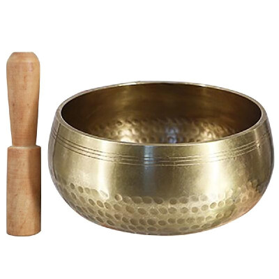 

Tibetan Buddhist Singing Bowl Buddha Sound Bowl Musical Instrument for Meditation with Stick Yoga Home Decoration