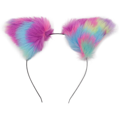 

Women Girls Fashion Plush Cat Ears Headbands Headwear Plush Bezel Hair Accessories Hair Clips