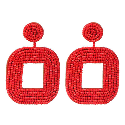 

JURAN 2019 New Design Handmade Beaded Drop Earrings For Women Charm Pendant Statement Dangle Earring Jewelry
